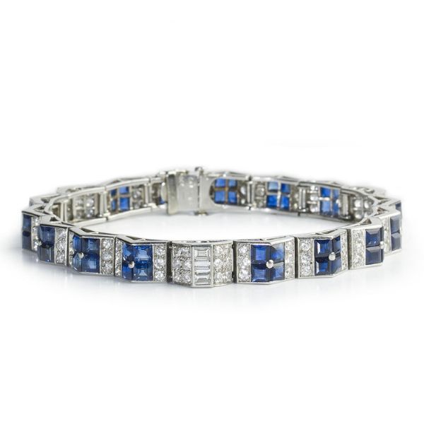 diamonds and sapphires bracelet