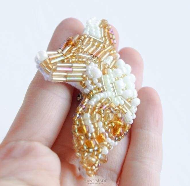 beaded brooch