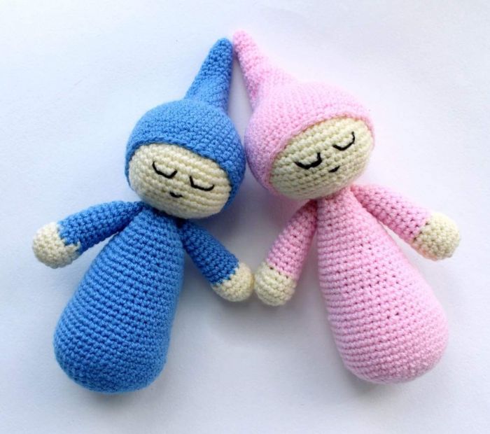 crochet sleepy doll