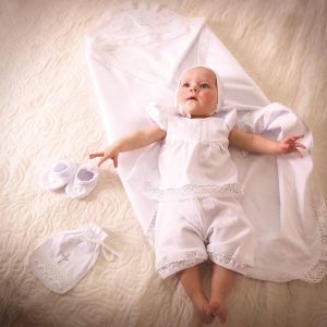 Baby girl suit christening set