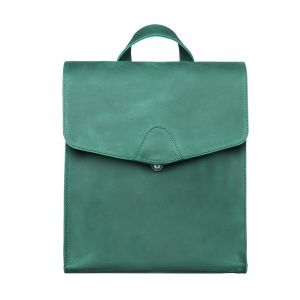 Green leather rucksack