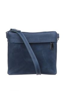 Blue leather waist bag