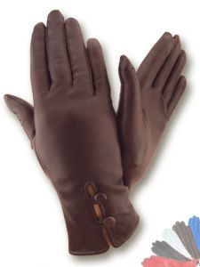 Tan leather gloves