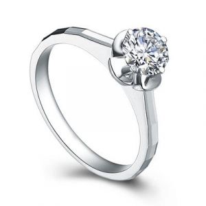 White diamond engagement ring