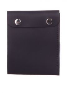 Genuine leather slim wallet black