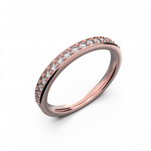 Rose gold wedding diamond ring 0,235 carat