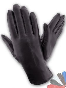 Leather winter gloves