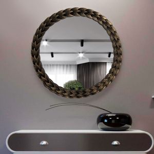 Carving Mid Century Modern mirror for wall décor, 