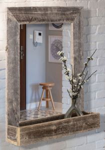 Wall Hanging Mirror with Shelf,