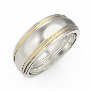 Gold wedding ring for men
