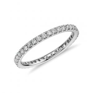 White gold diamond wedding ring for her 0.500 carat