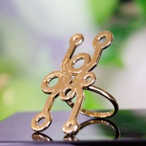 Abstract gold ring