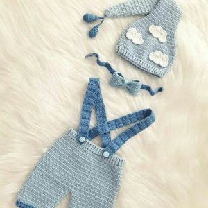 Baby boy crochet outfit