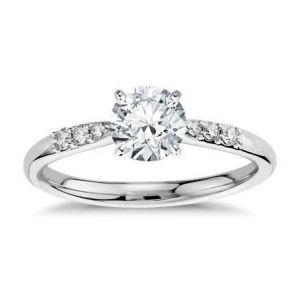 Gold diamond ring for women 1 carat