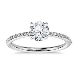 Gold diamond ring for ladies 1 carat
