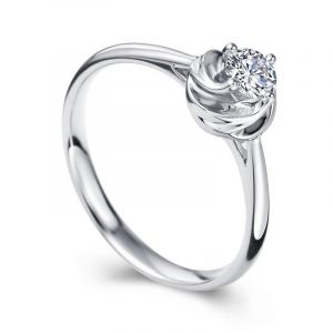 White diamond ring for her 0.2 carat