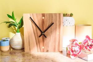 Modern Silent Non Ticking Wood Clock
