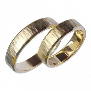 Thin gold wedding bands