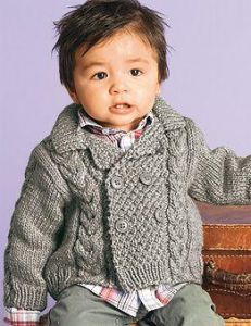 Baby boy grey knitted sweater