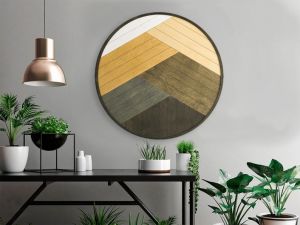 Round geometric Wood Wall Art Reclaimed Wood Wall Art round