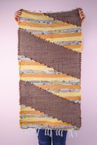 Brown cotton rag rug