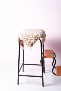 Hand woven white chair cover