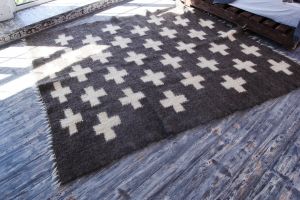Swiss cross area rug