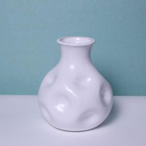 White flower vase