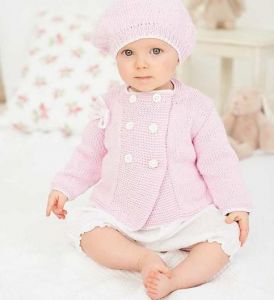 Pink crochet newborn outfit