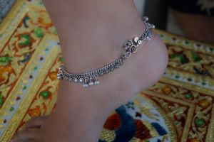 Silver anklet