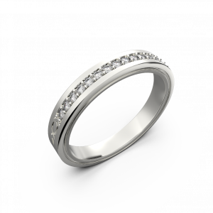 Gold and diamond wedding ring for her