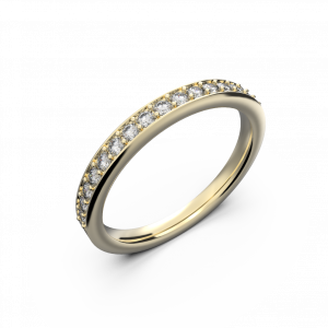 Yellow gold wedding diamond ring 0,235 carat