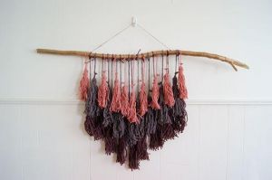Yarn tassel wall hanging