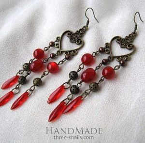 Acrylic earrings "Lovely berries"