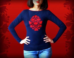 Amazing embroidery designs. «Baroque tree» pullover