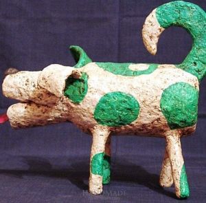 Animal figurines "Green dog"