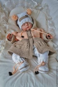 Handmade crochet baby sweater sets