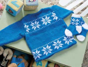 Baby cardigan sweater Snowflake