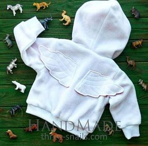 Baby fleece jacket "White angel"