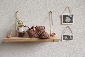 Baby knitted booties "Lace" 