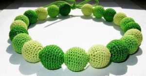 Baby teething necklace "Green fresh"