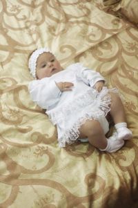 Baptism dress for baby girl "Flower" 