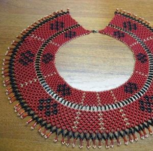 Beaded collar necklace (sylyanka) "Holiday mood"