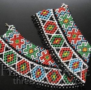 Beaded collar necklace (sylyanka) "Kolomyika"