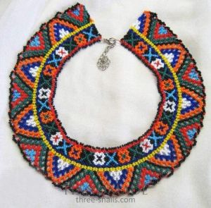 Beaded collar necklace (sylyanka) "Slavic gatherings"