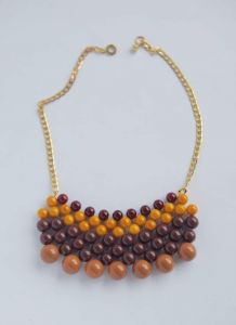 Beaded necklace "Sweet cinnamon"