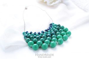 Beads necklace "Sara Blue"