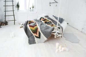Best wool blanket "Colorful pattern"