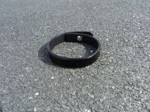 Black leather bracelet "Infinity"