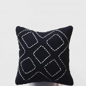 Black stitch pattern pillow case
